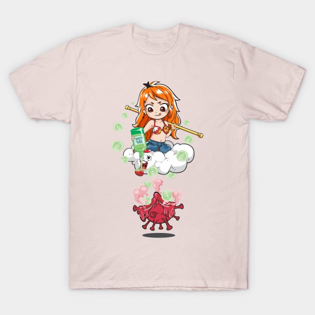 Nami melts Corona with Alcohol T-Shirt by Diskarteh